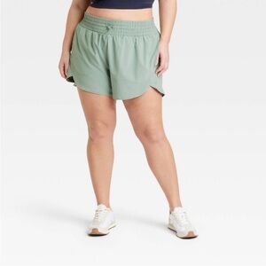 All in Motion dark Green Athletic Shorts Lightweight Breathable Design